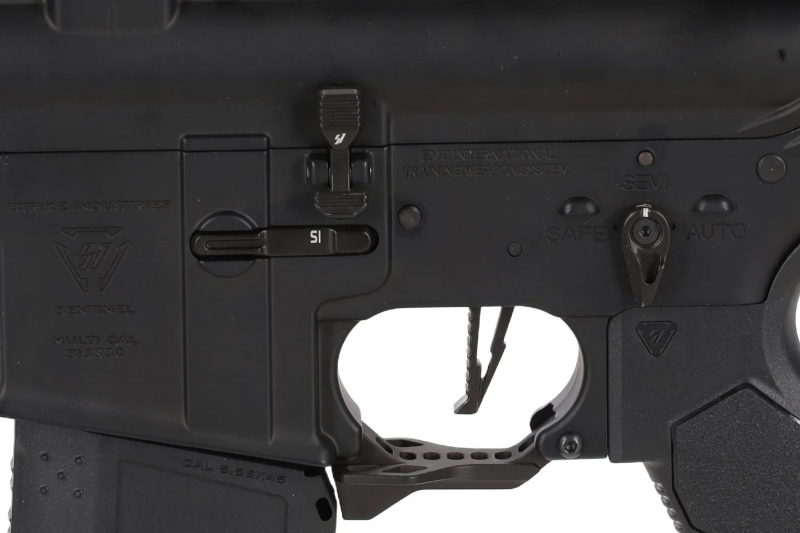 King Arms x Strike Industries Sentinel GRIDLOK® 11" Aster SE ETU and Gold – Schwarz/Gold 0,5 J AEG 6 mm BB