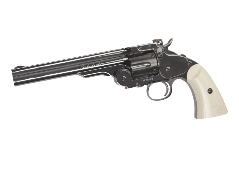 ASG Schofield CO₂ Revolver 6 Zoll – Steel Grey, 4,5 mm (.177) BB, ca. 2,9 J
