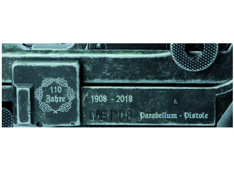 Jubiläumswaffe ME Mod. P 08 Schreckschusspistole 9 mm P.A. Knall