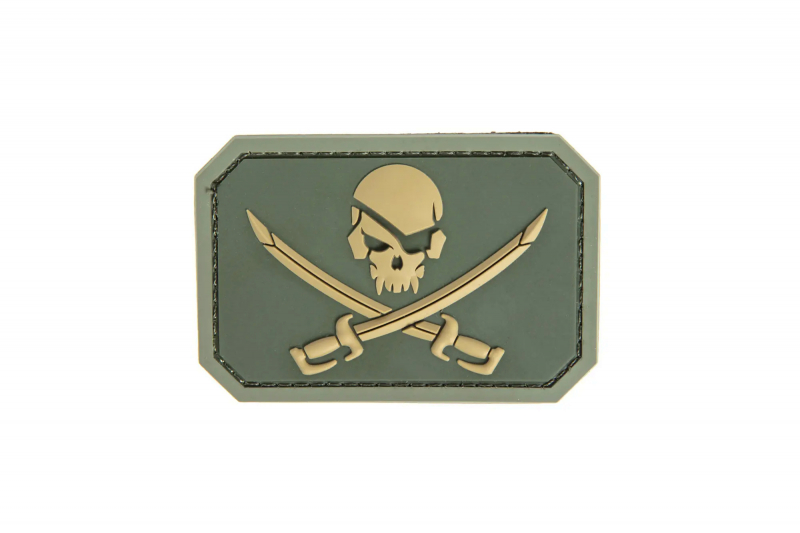 Mil-Spec Monkey Pirate Skull PVC Patch Oliv