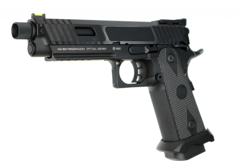 NxWerks NX1911 Pendragon CO₂-Luftpistole 4,5 mm BB – Blowback, Schwarz