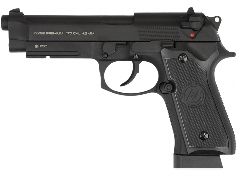 NxWerks NX92 Premium Commando CO₂-Luftpistole 4,5 mm BB – Blowback, Schwarz