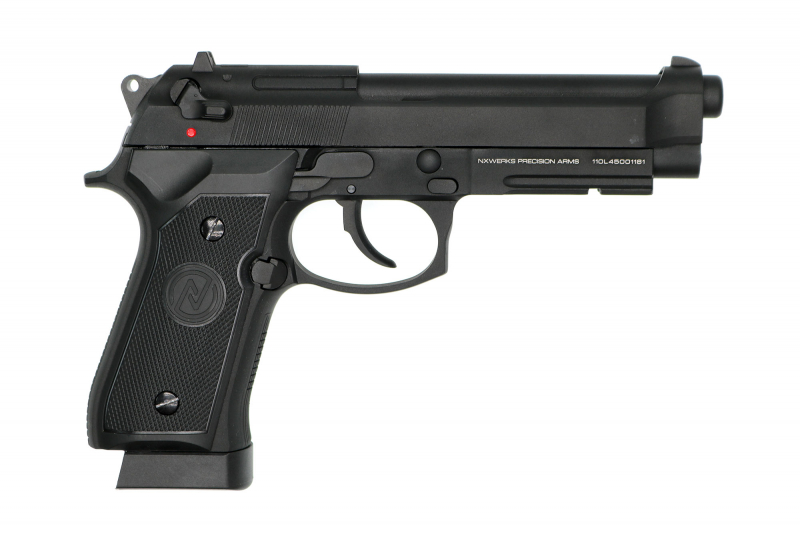 NxWerks NX92 Premium Commando CO₂-Luftpistole 4,5 mm BB – Blowback, Schwarz