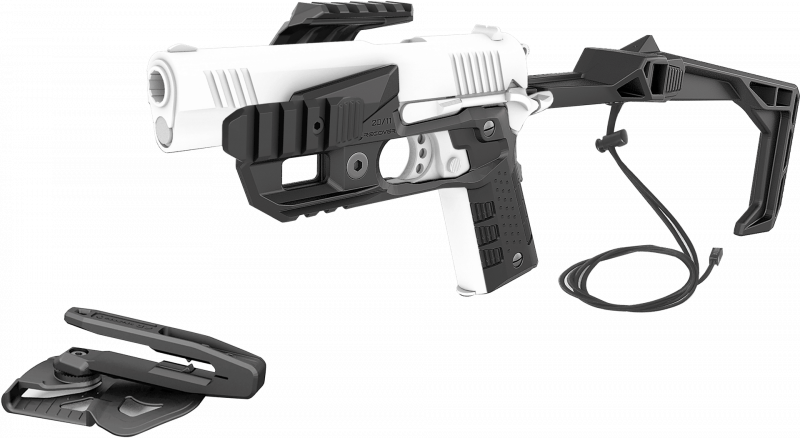 Recover 20/11 Stabilizer Komplettkit 1911, inkl. Holster - für alle 1911-Modelle Fullsize, einreihig und ohne Schiene, schwarz