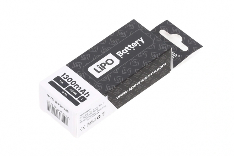 Specna Arms 7,4V 1300 mAh Li-Po 20/40C PEQ-Type Mini-Tamiya – Ansicht 2