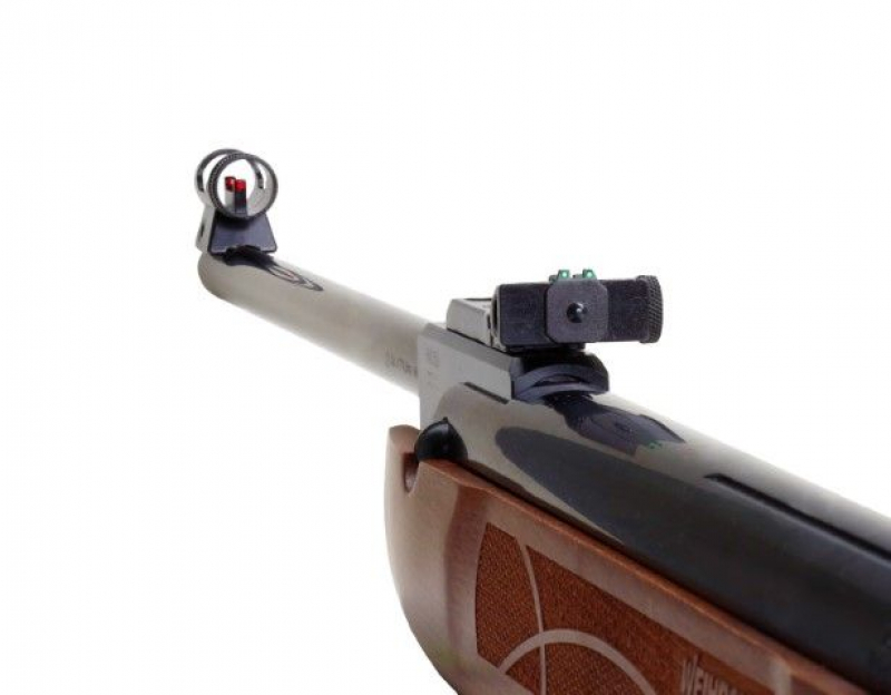 Weihrauch HW 50 S Fiber-Optik Luftgewehr 4,5 mm Diabolo – Federdruck Knicklauf 7,5 J