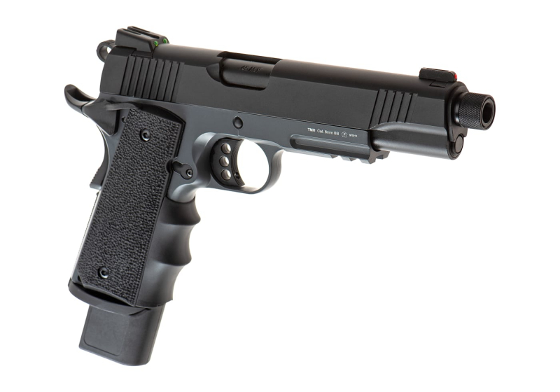 Army Armament M1911 Extended Full Metal GBB Airsoft Pistole Gas 6 mm BB – Grau