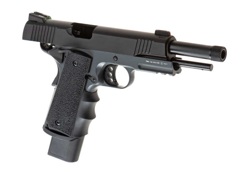 Army Armament M1911 Extended Full Metal GBB Airsoft Pistole Gas 6 mm BB – Grau