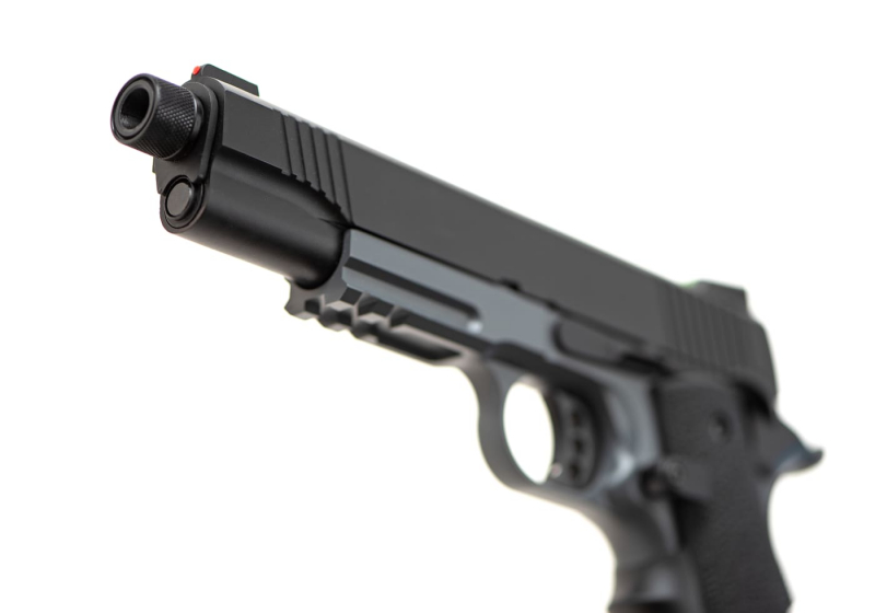 Army Armament M1911 Extended Full Metal GBB Airsoft Pistole Gas 6 mm BB – Grau