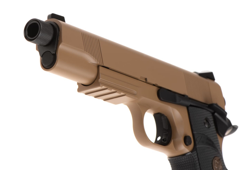 KJ Works M1911 MEU TBC Full Metal Airsoft GBB 6 mm BB – TAN –