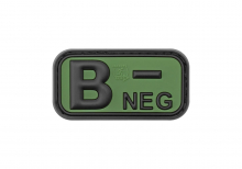 JTG Bloodtype Rubber Patch B Neg - Forest