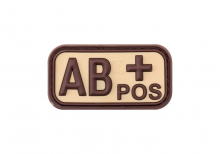 JTG Bloodtype Rubber Patch AB Pos - Desert