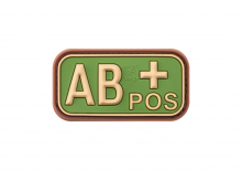 JTG Bloodtype Rubber Patch AB Pos - Multicam