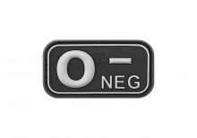 JTG Bloodtype Rubber Patch 0 Neg - SWAT
