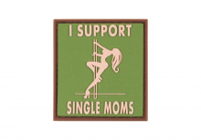 JTG I Support Single Mums Rubber Patch - Grün
