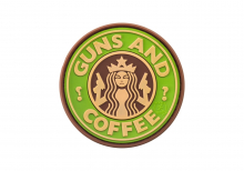 JTG Guns and Coffee Rubber Patch - Grün