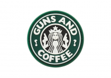 JTG Guns and Coffee Rubber Patch - Multicolor