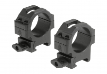 Leapers 30mm CNC Mount Rings Low – Schwarz