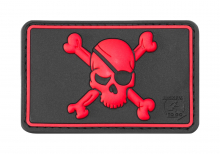 JTG Pirate Skull Rubber Patch - Blackmedic