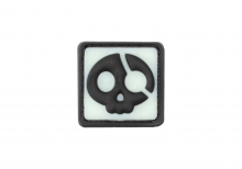JTG Halloween Pirate Rubber Patch - Glow Back