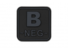 JTG Bloodtype Square Rubber Patch B Neg - Blackops