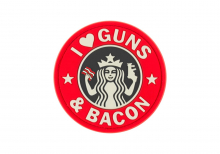 JTG Guns and Bacon Rubber Patch - Multicolor