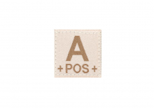 Clawgear A Pos Bloodgroup Patch - Desert