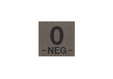 Clawgear 0 Neg Bloodgroup Patch - RAL7013