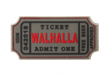 JTG Large Walhalla Ticket Rubber Patch - Grau