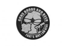 JTG Guns Boobs and Beer Rubber Patch - Multicolor