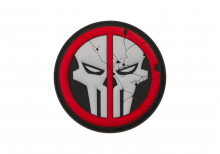 JTG Deathpool Skull Rubber Patch - Multicolor
