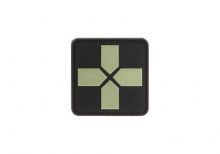 JTG Red Cross Rubber Patch 40mm - Glow