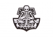JTG Ghost Ship Skull Rubber Patch - Weiß