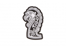 JTG Northman Dragon Ship Head Rubber Patch - Weiß