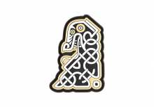 JTG Northman Tribal Dragon Ship Head Rubber Patch - Multicolor