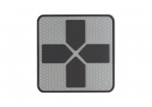 JTG Big Red Cross Medic Rubber Patch - Grau