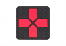JTG Big Red Cross Medic Rubber Patch - Blackmedic