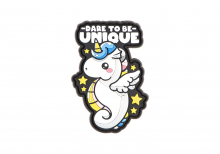 JTG Dare To Be Unique Rubber Patch - Multicolor