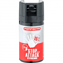 Perfecta Stop Attack XTreme Pfeffer-Spray – 40 ml, 15 % OC, konischer Sprühstrahl