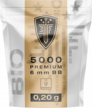 Elite Force Premium Bio BBs – 6 mm, 0,20 g, weiß, 5.000 St., Zip-Beutel