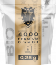Elite Force Premium Bio BBs – 6 mm, 0,25 g, weiß, 4.000 St., Zip-Beutel