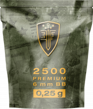 Elite Force Premium BBs – 6 mm, 0,25 g, weiß, 2.500 St., Zip-Beutel