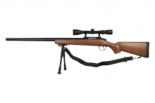 GSG MB03 Sniper Set Airsoft Federdruck – Holzoptik, 6 mm BB