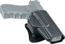 Umarex Polymer Paddle Holster Large - für GLOCK 17 / 19 etc., mit obenliegendem Entriegelungshebel für Daumenbedienung