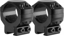 Hawke Tactical Ring Mount 9-11mm Dovetail 1" Medium – Aluminium, Set (2 St.), Sattelhöhe 12 mm