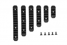 JJ Airsoft Set 6 polymer RIS-Schienes für M-LOK Schwarz