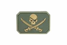 Mil-Spec Monkey Pirate Skull PVC Patch Oliv